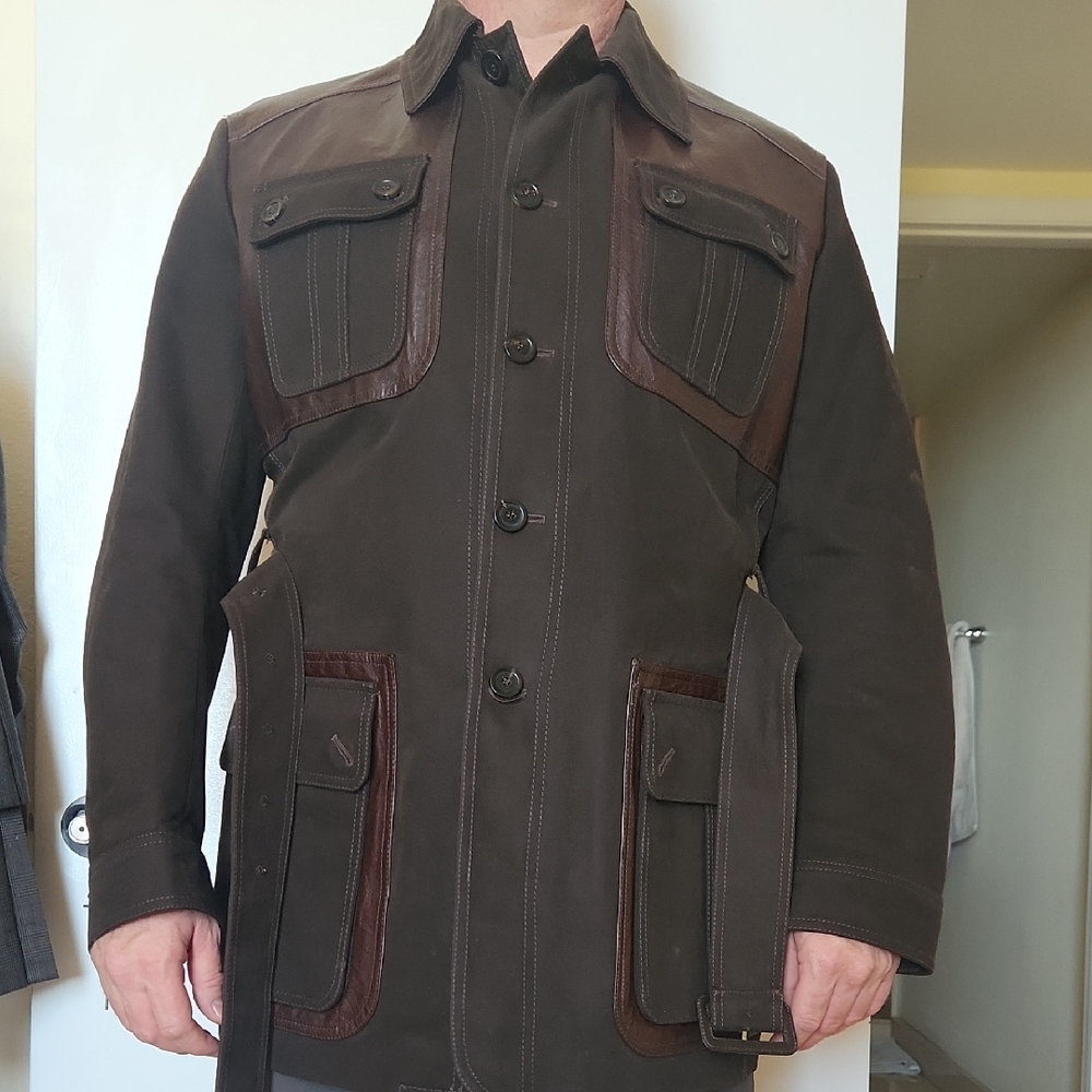 Burberry London Chocolate Brown Leather Jacket